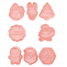 Enchanting Baking Essentials, Wide Application, Effortless Crafting, Eight-Piece Set For Diverse Styles, Christmas Theme Design, Ideal For
