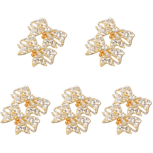5Paires Boucles Et Clips Dorés En Pour Chaussures