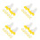 40Paires Mini Rollers Blancs Décoratifs Pour Jouets Poupées Créatifs 1