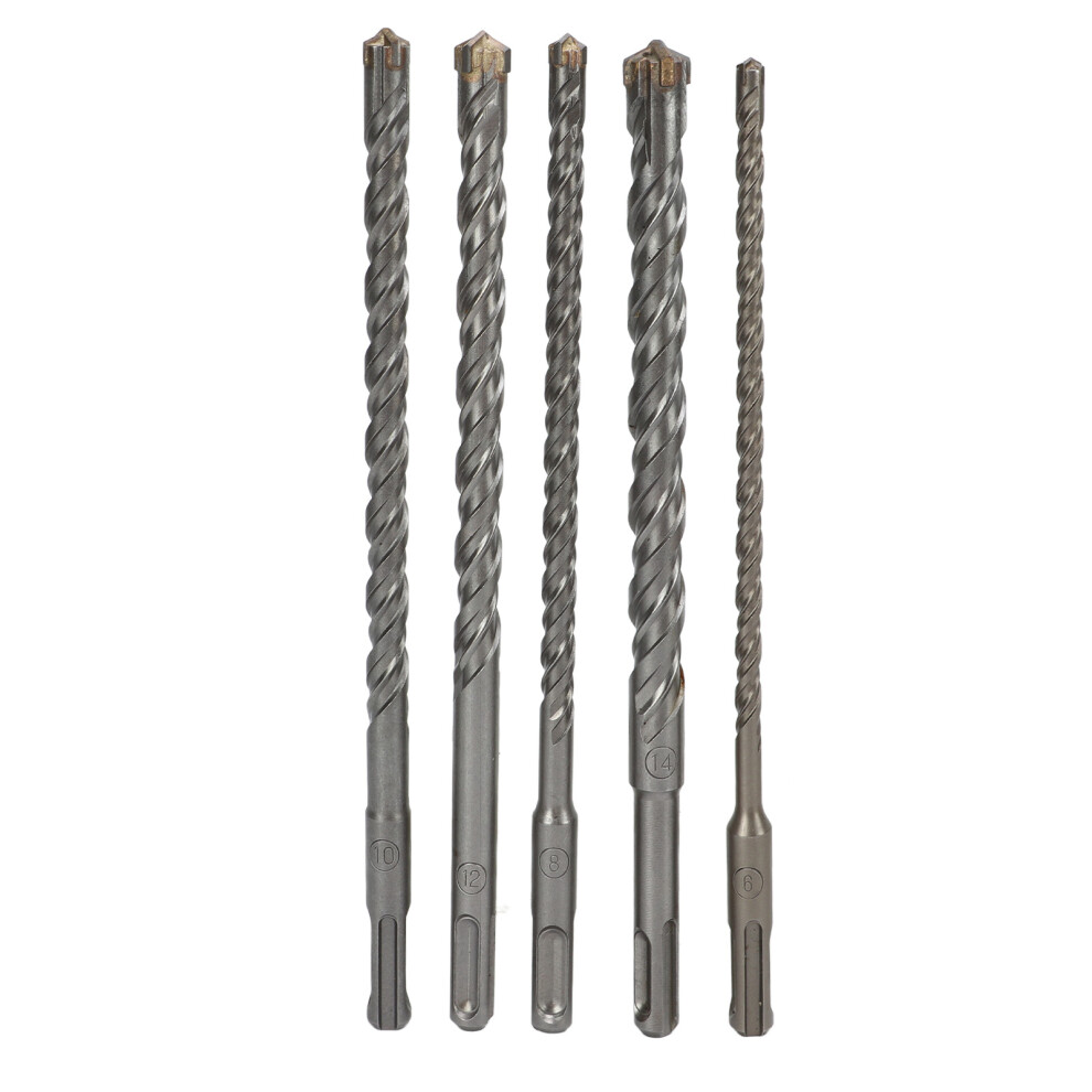 Concrete Drill Bit Set With Asymmetric Carbide Tip, Fast Material Removal For Quick And Efficient Drilling Tasks (5Pcs) 9175034940569
