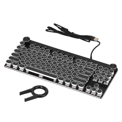 Professional Mechanical Keyboard, Typewriter Style with Quality Build and Keycap Compatibility, Ergonomic Floating Keys for Comfortable Typing (87
