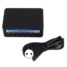 Mångsidigt multi-USB-torn, supersnabb laddningsstation med 6 portar för universell kompatibilitet med intelligent IC-identifiering och