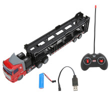 Realistic Simulation Car Transporter Truck, Portable Size for Easy Carry, Construction Vehicle Toy with Lights for Day and Night Adventures, Full