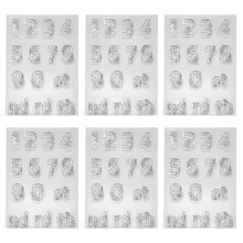 Creative Ornaments for Handmade Cards, Transparent Silicone Stamp Floral Numeral Clear Stamps for Holiday Card Making Decoration Durable Silicone