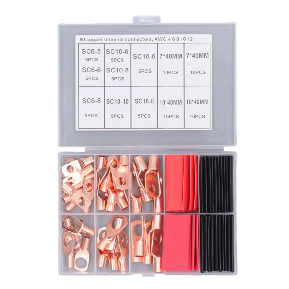 Open End Termination, Copper Wire Lugs With Heat Shrink Tubing, Corrosion Protection And High-Temperature Durability For Applications Such As 9479868276338