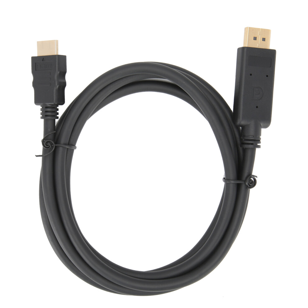 Home Theatre Compatible Displayport To Hdmi Adapter, Superior Stability & Incredible Performance, 24K -Plated Connector Supports Split Screen Gold 9479868276673