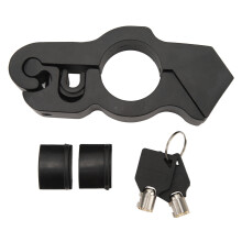 Unyielding Security: Adjustable Bike Lock, Tamper-Proof Motorcycle Handlebar Lock, Black