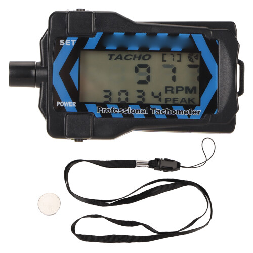 Blue Backlit Digital Tachometer for RC Drone Propeller Speed Handheld & Precise 1