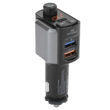 FM Transmitter for Car, Quick Charge & Handsfree Calling, LED Backlit Display, Overvoltage Protection, High Performance Microphone for Clear