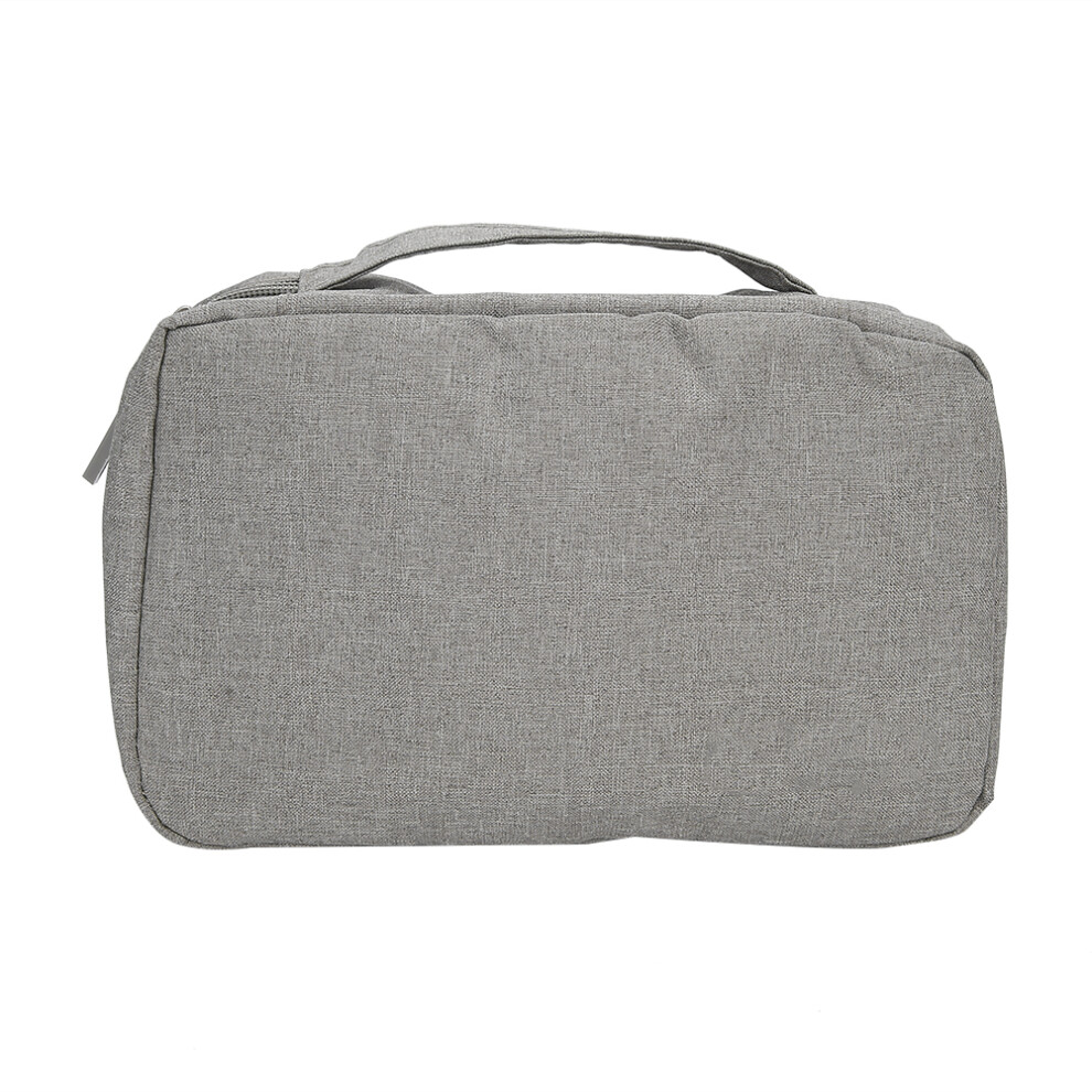 Compact Travel Bag, Canvas Makeup Organizer with Zippered Closure, Waterproof Toiletry Case (Portable)