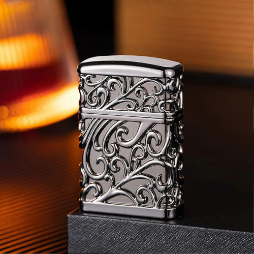 (Silver Ice) Single Jet-Torch Lighter Windproof Cigarettes Lighters Present For Men 2