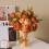 Silk Rose Bouquet with Green Leaves38cm 4