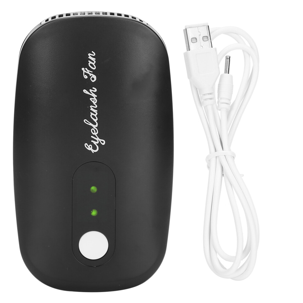 Stylish Eyelash Fan, USB Rechargeable Portable Device for Accelerated Glue Drying with Stable Base and Adjustable Speed
