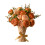 Silk Rose Bouquet with Green Leaves38cm 7
