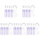 5Sets Professionele Haarkleurtools Paars Plastic Voor Styling 1