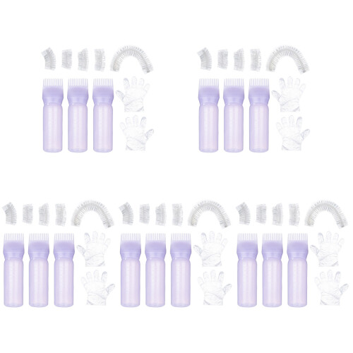 5Sets Professionele Haarkleurtools Paars Plastic Voor Styling
