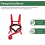 (Red) Children Ski Training Harness With Adjustable Chest Strap And Anti Fall Tether 3