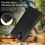 (Black) Compatible For iPhone 15 Plus Leather Case Litchi Texture RFID Wallet Stand Phone Cover 4