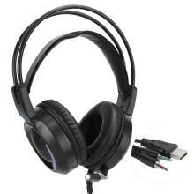 Noise Isolation Surround Sound Open-back Gaming Headset, Crystal-clear In-game Voice Communication, Adjustable Size, With Colorful Led Lights And
