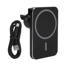 Aluminium Alloy Car Wireless Charger with Strong Magnetic Alignment, Portable for Fast and Safe Charging, Durable Design for Optimal Visibility and