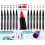 Leuchtendes Whiteboardmarker-Set - 12 Farben mit Radiergummis 5