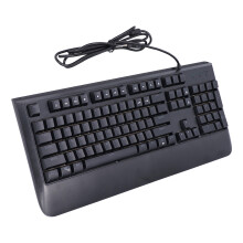 Professional Gaming Keyboard, Rainbow Backlight - Silent & Smooth Keystrokes - Ergonomic Wrist Rest - 104Keys - Splash Resistant - ABS Material -