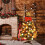 Realistic Artificial Pine Tree, 60Cm Mini Christmas Tree for Tabletop Xmas Decorations with LED String Lights 5
