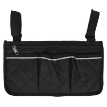 Safety-Focused Walker Pouch, Reflective Strip For Visibility And Multiple Organizers For Convenience