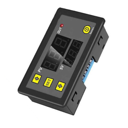 LED Digital Display Time Delay Relay Module DC12V Programmable Timer Switch Dual Color Display Cycle ON OFF Control High Efficiency Reliable Auto 1