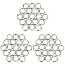 60Pcs Silver Split Jump Rings Rust Resistant Jewelry Making Connectors
