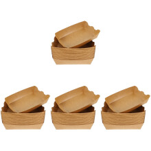 400Pcs Kraft Paper Food Boats Brown Takeout Boxes for Fries and Snacks