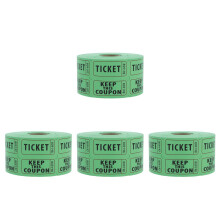 2000Pièces Tickets Doubles 170G Vert Pour Et Jeux
