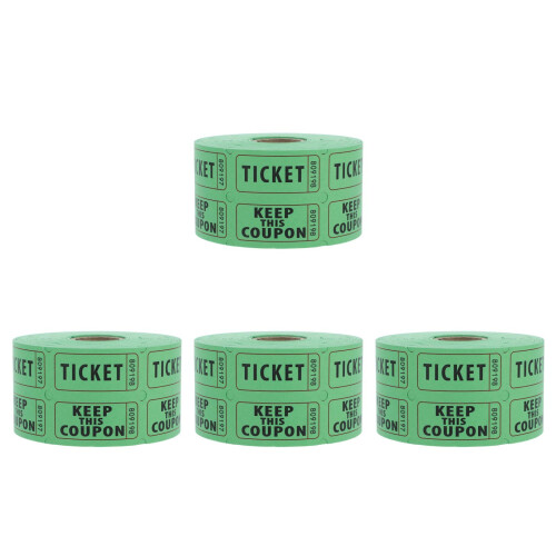 2000Pièces Tickets Doubles 170G Vert Pour Et Jeux