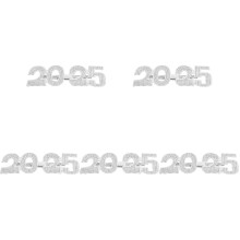5Stk Neue Jahr 2025 Kunststoffbrillen Silber Für Partyspaß