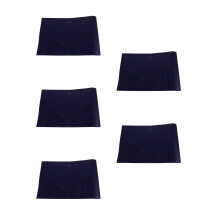 5Pcs Dark Blue Automotive Carbon Fiber Vinyl Wrap Rolls Car Decoration