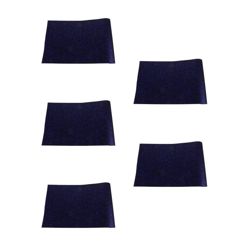 5Pcs Automotive Carbon Fiber Vinyl Wrap Rolls Car Decoration Dark/Blue 3712342584052