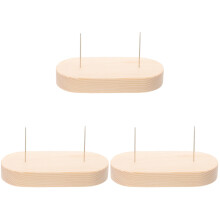 3Pièces Base De Présentation Bois Acier Pour Rangement