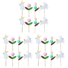 144Pièces Toppers Gâteau Assortis Piques Papier Décor Festif
