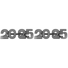 2Stk 2025 Eyewear Aus ABS, Schwarze Neujahrs-Partybrillen Für Alle