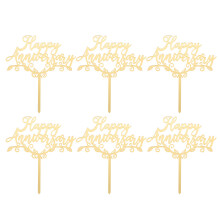 18Pièces Cake Toppers Dorés Pour Fête Mariage Et Décoration