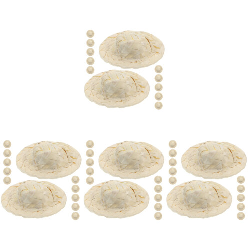 48Pièces Mini Chapeaux Clair Légers Pour