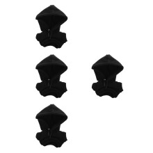 4Pcs Black Tiny Doll Hoodie Soft Fabric Cute Miniature Doll Clothing