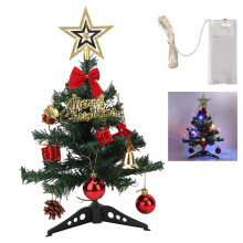 Mini Christmas Tree, Battery Powered Led Lights For Festive Atmosphere, 11.8Inch Tabletop Holiday Decorations, Durable Material, Diy Christmas