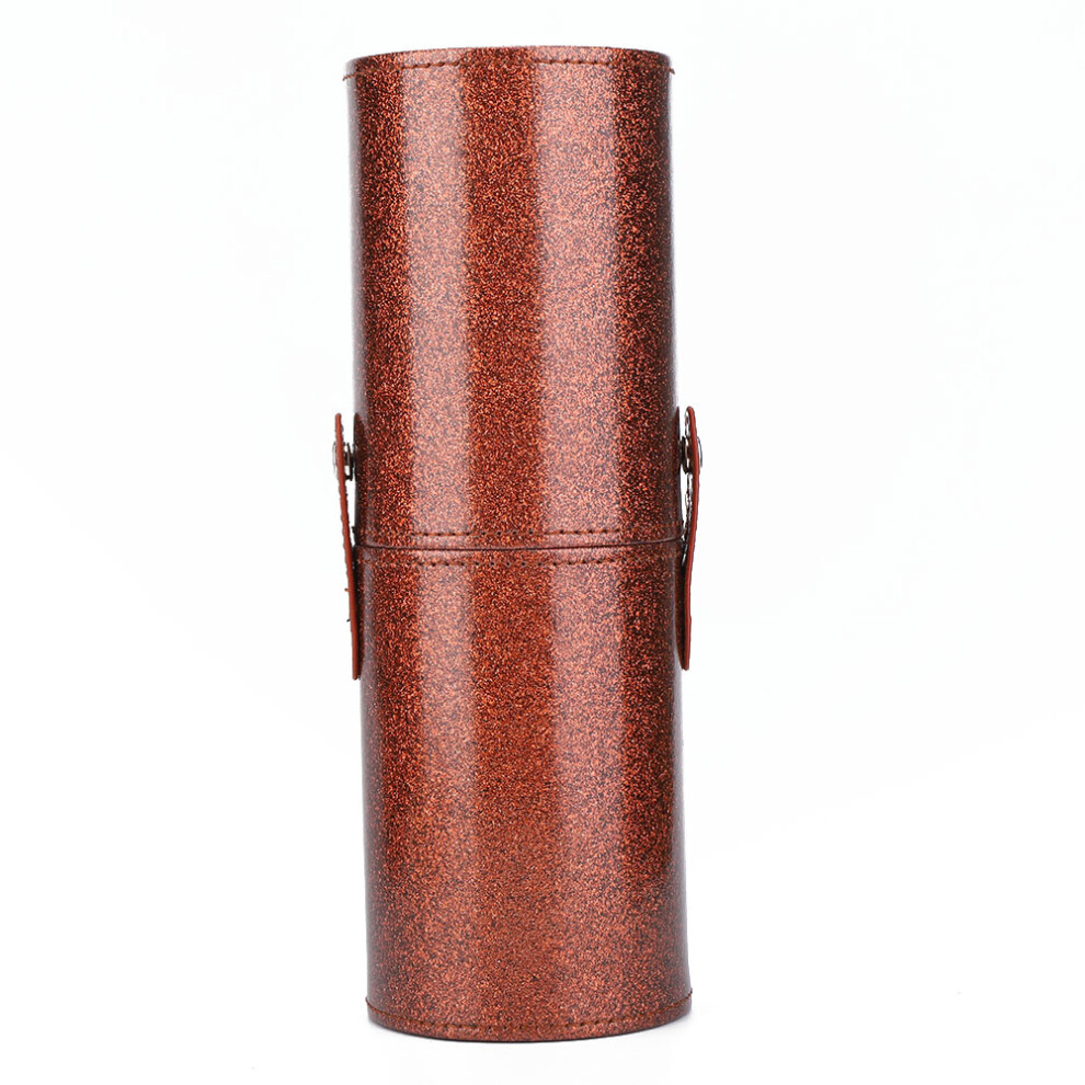 Portable Makeup Brush Holder, Pu Leather Case With Large Capacity And Dustproof Features, A Must-Have For The Modern Beauty Routine