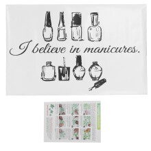 Citation personnalisable pour salon de manucure, autocollant mural repositionnable pour la décoration de salon de beauté, respectueux de