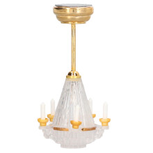 Ideal Accessories For Diy Craft Projects, Realistic Scale Miniature Led Chandeliers With5Led Candles For Your Dollhouse