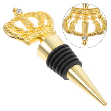 Metal Golden Wine Stopper Crown Shape Bottle Plug Zinc Alloy Wine Sealer for Beverages