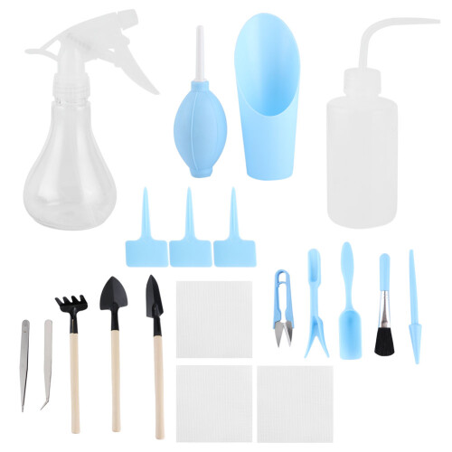 19Pc Succulent Garden Tools for Bonsai & Small