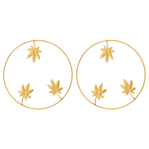Ginkgo Leaf Metal Wall Decor2-Pack Gold