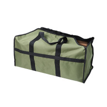 Vízálló Oxford szövet tűzifa hordozó 61x30x25cm párnázott fogantyúkkal beltéri és kültéri használatra